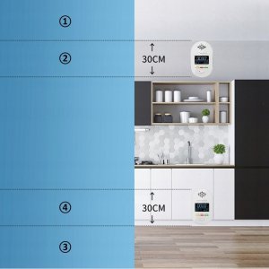 czujnik detektor gazu ziemnego, lpg, tlenku węgla co czadu, temperatura , wilgotność 4w1 14