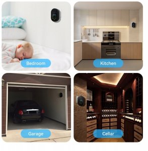 czujnik detektor gazu ziemnego, lpg, tlenku węgla co czadu, temperatura , wilgotność 4w1 15