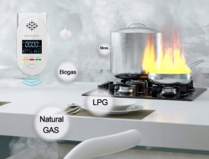 czujnik detektor gazu ziemnego, lpg, tlenku węgla co czadu, temperatura , wilgotność 4w1 3