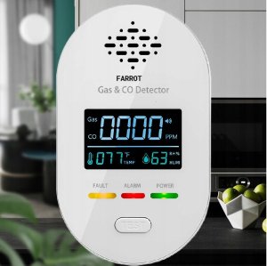 czujnik detektor gazu ziemnego, lpg, tlenku węgla co czadu, temperatura , wilgotność 4w1 6