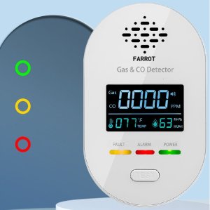 czujnik detektor gazu ziemnego, lpg, tlenku węgla co czadu, temperatura , wilgotność 4w1 7