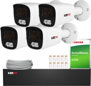 Zestaw do monitoringu IP KEEYO 4x LV-V-IP8M25TF-B-II 8Mpx IR 25m 1