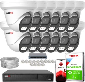 Zestaw do monitoringu IP KEEYO 12x LV-V-IP8M25DF-DL 8Mpx Podwójne oświetlenie 1