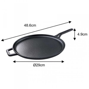 PATELNIA ŻELIWNA 29cm DO NALEŚNIKÓW PIZZY KINGHOFF KH-1895 11