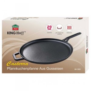 PATELNIA ŻELIWNA 29cm DO NALEŚNIKÓW PIZZY KINGHOFF KH-1895 12