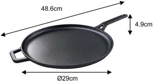 PATELNIA ŻELIWNA 29cm DO NALEŚNIKÓW PIZZY KINGHOFF KH-1895 5