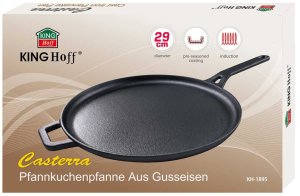 PATELNIA ŻELIWNA 29cm DO NALEŚNIKÓW PIZZY KINGHOFF KH-1895 6