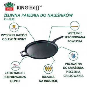 PATELNIA ŻELIWNA 29cm DO NALEŚNIKÓW PIZZY KINGHOFF KH-1895 9