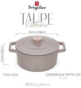 Berlinger Haus Garnek Żeliwny 24cm 4,35l Bh-6525 Taupe 3