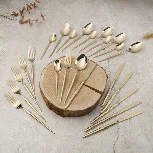 SZTUĆCE 24 ELEM. BERLINGER HAUS BH-3067 POŁYSK CHAMPAGNE 4