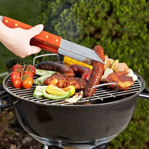 Grill ogrodowy węglowy Comfort przenośny z pokrywą i kółkami 2