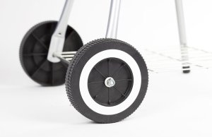 Grill ogrodowy węglowy Comfort przenośny z pokrywą i kółkami 8