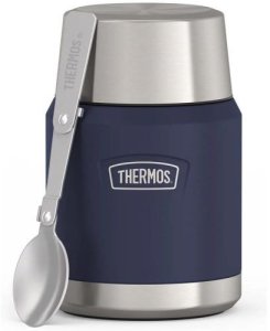Termos na jedzenie z składany z łyżką i kubkiem Thermos 0,47l - niebieski 1
