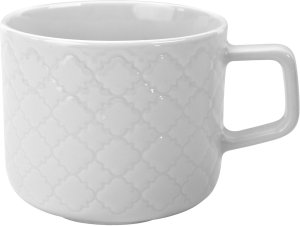 Filiżanka porcelanowa 250 ml + spodek Marrakesz Biały 3