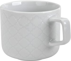 Filiżanka porcelanowa 250 ml + spodek Marrakesz Biały 5