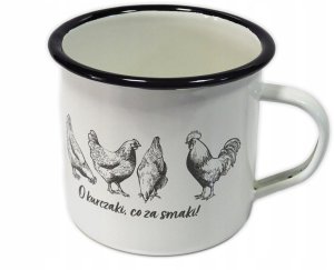 Kubek emaliowany 500 ml O Kurczaki 2