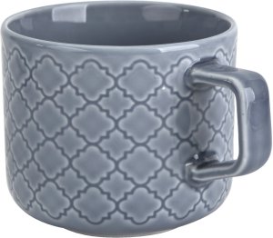 Filiżanka porcelanowa 250 ml + spodek Marrakesz K9 szaro-nieb. 5