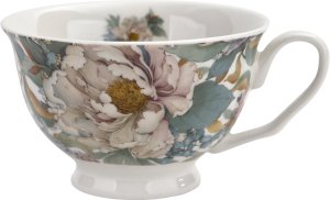 Filiżanka porcelanowa 250 ml + spodek Peony White 3