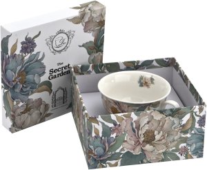 Filiżanka porcelanowa 250 ml + spodek Peony White 10