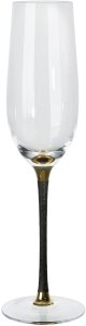 Kieliszek do szampana 250 ml z czarną nóżką TG0589 1