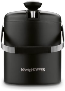 Wiaderko do lodu 1,3 L ze szczypcami Lugo czarny mat 7