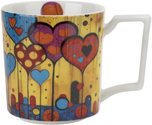 Duży kubek porcelanowy 750 ml Modern Hearts 1