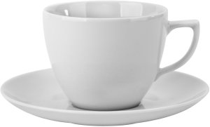 Filiżanka porcelanowa 250 ml + spodek City Biała C001 1