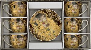 Komplet 6 filiżanek 250 ml + spodki The Kiss Brown 2