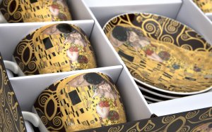 Komplet 6 filiżanek 250 ml + spodki The Kiss Brown 3