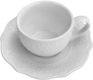 Komplet 2 filiżanek do espresso 75 ml + spodki Alice 2