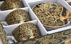 Komplet 6 filiżanek 250 ml + spodki Tree of Life 3