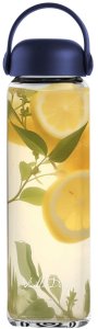 Szklana butelka na wodę 540 ml Fuori granatowa 2