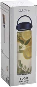 Szklana butelka na wodę 540 ml Fuori granatowa 6