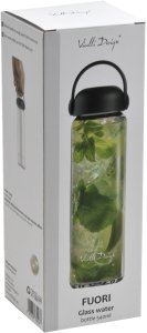 Szklana butelka na wodę 540 ml Fuori czarna 6