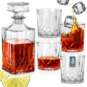 Karafka i Szklanki do Whisky Szklane VILDE 900 ml + 4x300 ml 5 el. 1