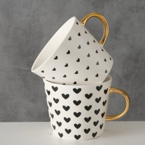 Kubek porcelanowy ze złotym uchwytem, FAYETTE 3