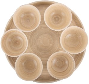 Miseczki na przekąski PURO 6 sztuk + taca 2