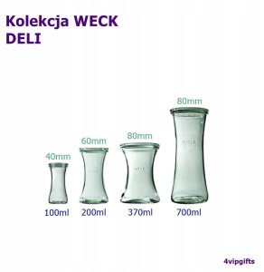Weck Słoik Deli 100 ml z (6 szt), pok, usz, zap x2 10