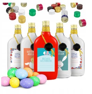 Butelka KLASYK 500ml ZDOBIONA ŚWIĄTECZNA WIELKANOC Na Nalewki Likier 0,5l 1