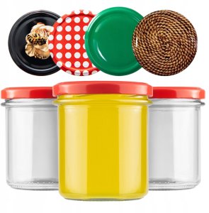 15x SŁOIK 350 ML MIÓD DŻEM MIĘSO PASZTET PRZETWORY SŁOIK PROSTY Z ZAKRĘTKĄ 1