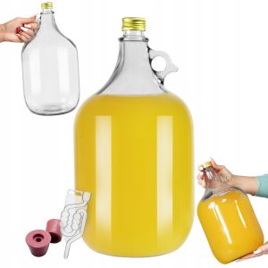 DAMA 5L BALON NA WINO KOREK + RURKA GĄSIOR DO WINA BANIAK NA NALEWKI 1