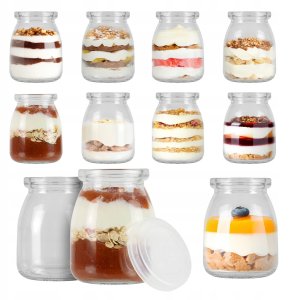 20x POJEMNIKI NA DESERY 150 ml Słoik SZKLANY Na Deserki Pucharek Do Deserów 1
