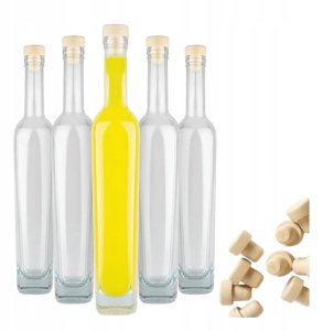 ZESTAW 5x Butelki Szklane Arianna Alexis 375ml Elegancka Butelka na Nalewki 1
