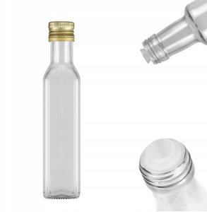 Butelka MARASCA Z DOZOWNIKIEM BEZBARWNA 250ml na oliwę nalewki wino sok 1
