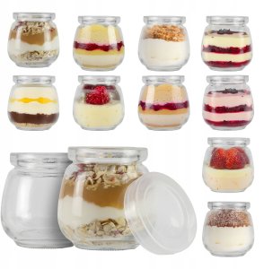 20x POJEMNIKI NA DESERY 100ml Słoik SZKLANY Na Deserki Pucharek Do Deserów 1