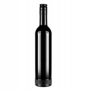 Szklana Butelka KRYSZTAŁ 500ml CZARNA ELEGANCKA na Alkohol Wódkę Prezent 1