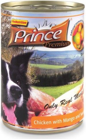 Prince Premium Dog Kurczak, mango, bataty puszka 400g 1