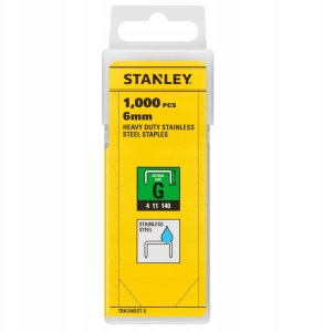 STANLEY ZSZYWKI G  6mm 1000 WYTRZYMAŁE, STAL NIERDZEWNA 1