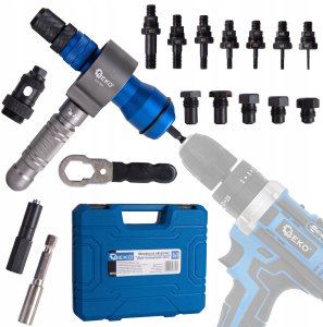 Nitownica na wkrętarkę 3w1 – adapter do nitonakrętek i nitów (10) 1