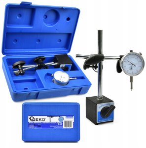 Geko Czujnik zegarowy 10/0,01 mm na statywie magnetycznym (walizka) (10) 11